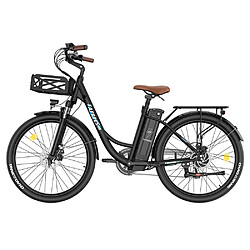 Fafrees F26 Vélo électrique durable, moteur 250W, batterie 36V 20.3Ah, pneus 26*1.95'', vitesse maximale de 25 km/h, Autonomie de 140 km, SHIMANO 7 vitesses Noir