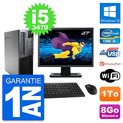 PC Lenovo M82 SFF Ecran 27" Intel i5-3470 RAM 8Go Disque Dur 1To Windows 10 Wifi · Occasion 