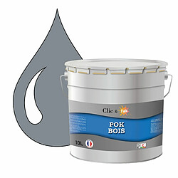 Pok Peinture de Finition Solvantée Laque Semi-Brillante Boiseries Intérieures et Extérieures - 10L - RAL 7046 - Télégris 2 POK BOIS Gris : Peinture de Finition Solvantée Laque Semi-Brillante Boiseries Intérieures et Extérieures - 10L - RAL 7046 - Télégris 2