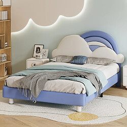 ComfortXL Lit Avec Tête De Lit Nuage Arc-en-ciel, Bleu