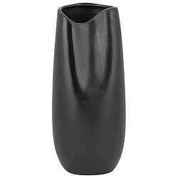 Beliani Vase décoratif DERBE Céramique 32 cm Noir