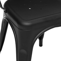 Atmosphera, Createur D'Interieur Chaise métal Niko noir - ATMOSPHERA