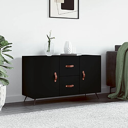 vidaXL Buffet noir 100x36x60 cm bois d'ingénierie 