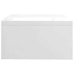 Acheter vidaXL Support de moniteur Blanc brillant 42x24x13cm Bois d'ingénierie