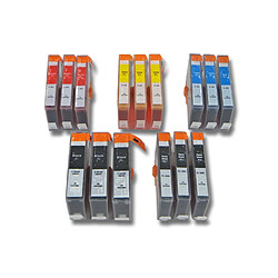 vhbw 15x cartouche d'encre compatible lot pour HP Photosmart B109n, B110, B110A, B110C 