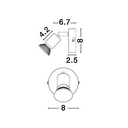 NOVA LUCE Applique LUP Noir Satiné LED GU10 1x5 W