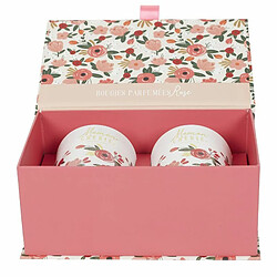 Paris Prix Coffret 2 Bougies Parfumées Maman Chérie 8cm Rose