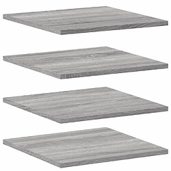 vidaXL Étagères murales 4 pcs sonoma gris 40x40x1,5 cm bois ingénierie