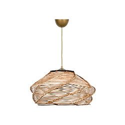 Vente-Unique Suspension en bois tressé - D. 36 x H. 65 cm - Naturel - PARIAL