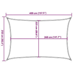 vidaXL Voile d'ombrage 160 g/m² Crème 2,5x4 m PEHD pas cher