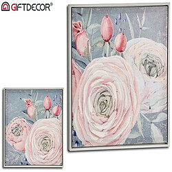 Toile Gift Decor Rose (52,5 x 2,8 x 52,5 cm) 