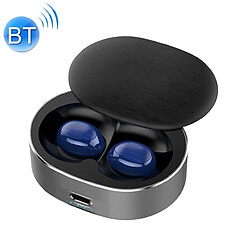 Wewoo Mini écouteur stéréo Bluetooth V5.0 à réduction de bruit portable avec boîtier charge à rotation 360 degrés (bleu) 