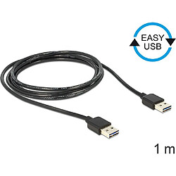 DeLock USB-A - USB-A 1 m Noir (83460)