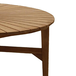 Avis Mes Table de jardin ronde 180 cm en teck naturel