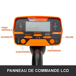 Avis Détecteur de Métaux d'Or Écran LCD 7,5kHz Casque Pelle Imperméable TS156D – Terrain Herbe Sol Plage Cour, Eaux peu profondes