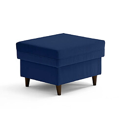 Lisa Design Brooke - pouf en velours pieds en bois