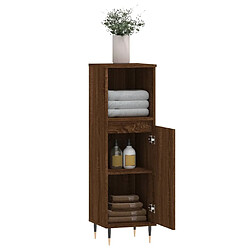 Avis vidaXL Armoire de bain chêne marron 30x30x100 cm bois d'ingénierie