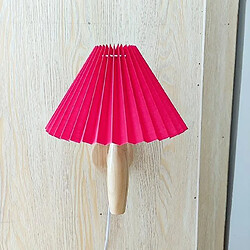 Universal Fairy Sail 2021 Vin Japonais Lampe murale en bois taché avec lampe plissée Lampe de chevet vintage pour cuisine salon (rouge) 