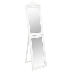 vidaXL Miroir sur pied Blanc 40x160 cm