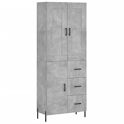 Maison Chic Buffet,Meuble de Rangement,commode pour salon,Cuisine Gris béton 69,5x34x180 cm Bois d'ingénierie -MN66940