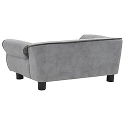 Maison Chic Niche Canapé,Lit pour chien | Panier couchage pour chien Gris 72x45x30 cm Peluche -GKD83625 pas cher