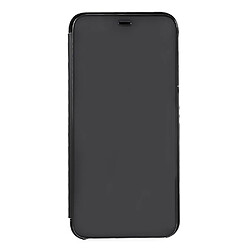 Avis Etui en PU surface de rétroviseur de fenêtre de vue noir pour votre Samsung Galaxy J4 Plus