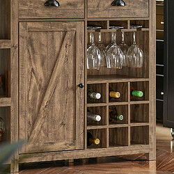 SoBuy SVW20-N îlot Central de Cuisine, Comptoir, Placard, Buffet, Armoire de Cuisine avec Porte-Verres et Porte-Bouteilles pas cher