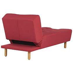 Beliani Chaise longue en tissu rouge ALSTEN pas cher