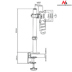 Support de bureau pour moniteur LCD 13-32"" 8kg Maclean MC-751