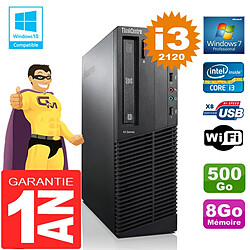 PC Lenovo M92p SFF Core I3-2120 Ram 8Go Disque 500 Go Graveur DVD Wifi W7 · Occasion 