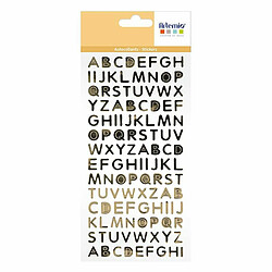 Artemio Alphabet autocollant en PVC - Doré 