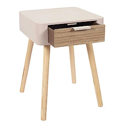 Acheter Toilinux Table de chevet 1 tiroir en MDF - Rose