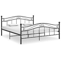 vidaXL Cadre de lit sans matelas noir métal 160x200 cm