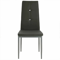 Avis Maison Chic Lot de 6 Chaises à manger modernes,Chaises à dîner gris similicuir -MN70584