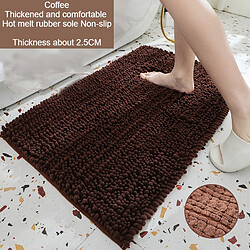 LUUCOZK Tapis de bain antidérapants absorbants à séchage rapide - 51 x 81 cm - Café-Taille standard 