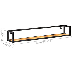 vidaXL Étagères murales 2 pcs 120 cm Bois d'acacia massif pas cher