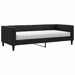 Maison Chic Lit de jour avec matelas, Lit de repos Lit d'invité pour Salon Chambre,Canapé-lit noir 90x190 cm tissu -MN34303