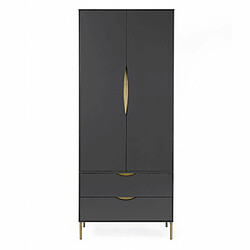 Paris Prix Armoire 2 Portes Design Kobe 195cm Gris