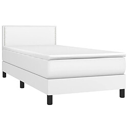 Avis Sommier à lattes et LED,Cadre à lattes de lit avec matelas pour Adulte Blanc 90x190 cm -MN32373