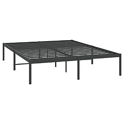 Acheter Maison Chic Lit adulte - Lit simple Cadre de lit,Structure du lit Contemporain métal noir 140x200 cm -MN30097