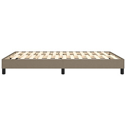 vidaXL Cadre de lit Taupe 140x190 cm Tissu pas cher