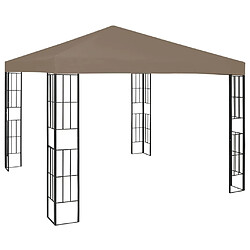 vidaXL Belvédère 3x3 m Taupe 