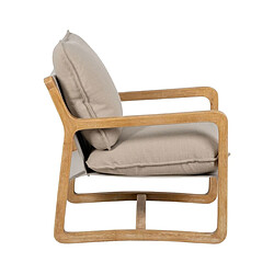 Avis BigBuy Home Fauteuil Beige Naturel Bois d'hévéa Éponge Bois de frêne Foam 65 x 69 x 83 cm