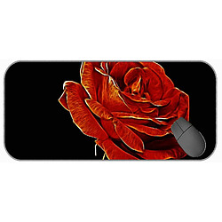 Universal (750x300x3) Pad de souris de jeu étendu, souris professionnelle de la fleur de rose, bords cousus