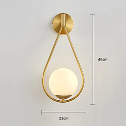 Avis Universal Lampe murale en cuivre à gouttes d'eau de 23cm, 220V E14 lampe de chevet pour la chambre à coucher, lumière murale en verre pour le fond du salon