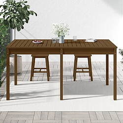 Avis Maison Chic Table de jardin | Table d'extérieur marron miel 159,5x82,5x76 cm bois massif de pin -GKD17818