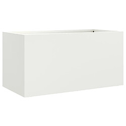 Maison Chic Jardinière,Bac à fleurs - pot de fleur blanc 62x30x29 cm acier laminé à froid -GKD14370