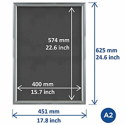 Europel Cadre clipsé A2 25 mm Aluminium