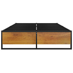 Avis Maison Chic Lit adulte - Lit simple Cadre de lit,Structure du lit Contemporain Noir Métal 120x200 cm -MN45354