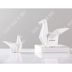 Tech Discount TD® statuette origami oiseau animaux statue sculpture decoration moderne decorative design maison artisanale chambre creative meuble